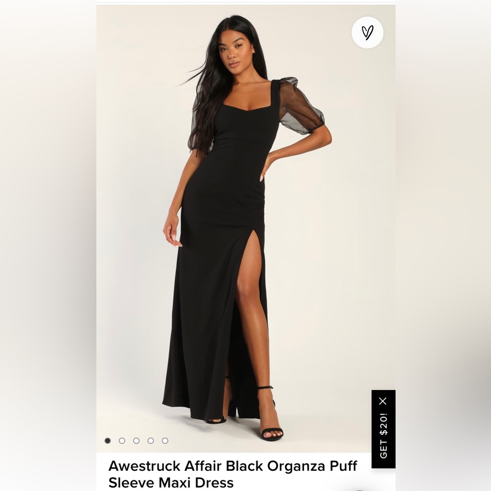 Lulus black puff sleeve dress
